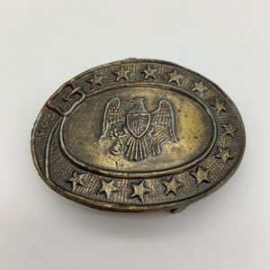 Vintage Accurate 1977 Eagle Patriotic Americana Style Brass Belt Buckle